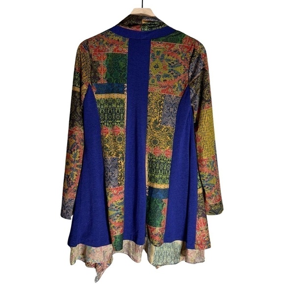 Soft Surroundings Open Front Izmir Mixed Print Boho Cardigan Jacket - Size XS - Picture 6 of 8